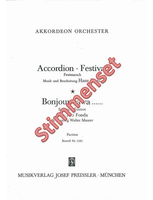 Accordion Festival / Bonjour, cava